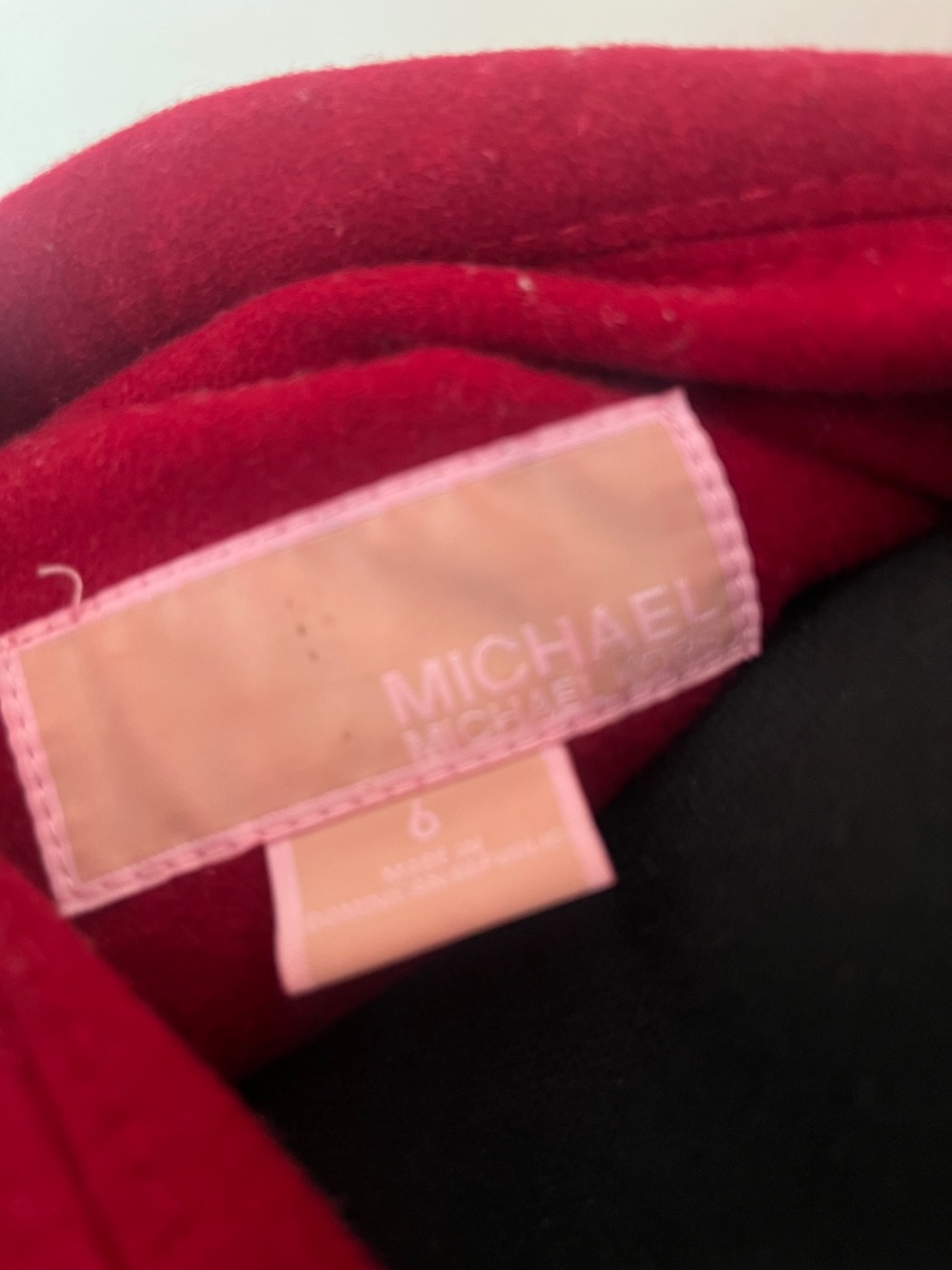 Michael Kors Red Wool Belted Trench Coat Size 6 - Picture 4 of 7